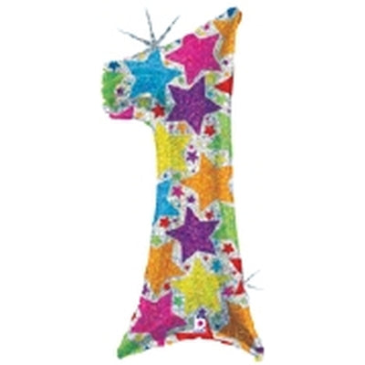 ホログラフィックレターバルーン40”「1」|誉PRINTING