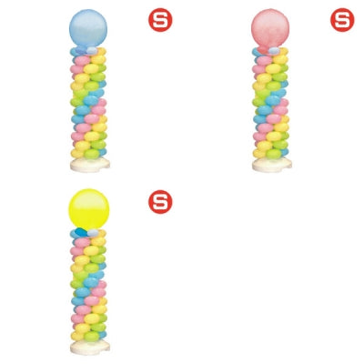 9"クラスタータワーキットS ピンクxLブルーxライムグリーンxイエローx(Bパールライトブルー,Pパールピンク,Yパールイエロー,Rパールレッド,RHレッド)|誉PRINTING