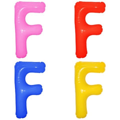 エアポップレターバルーン・アルファベットバルーン (ピンク,レッド,ブルー,イエロー,グリーン,オレンジ) 「F」