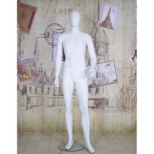 (全身/ヘッドレス)男性マネキン【マットホワイト】|誉PRINTING