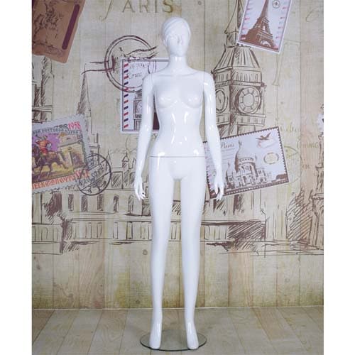 全身 女性リアルマネキン【グロスホワイト】|誉PRINTING