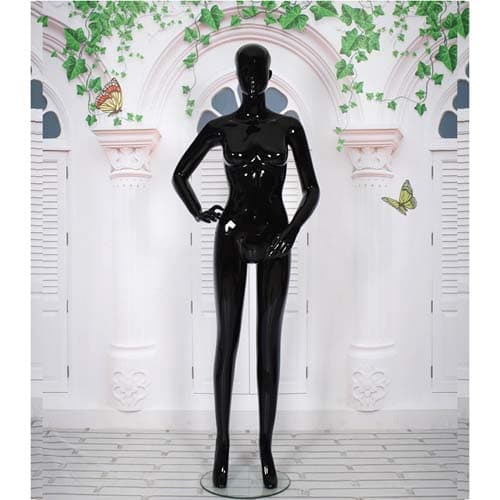 (全身/ヘッドレス) 女性マネキン【グロスブラック】02|誉PRINTING