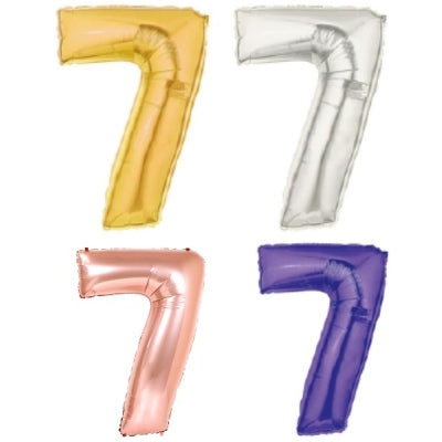 メタリック レターバルーン【7】 (ゴールド,シルバー,ローズゴールド,パープル)(7",14",40")|誉PRINTING