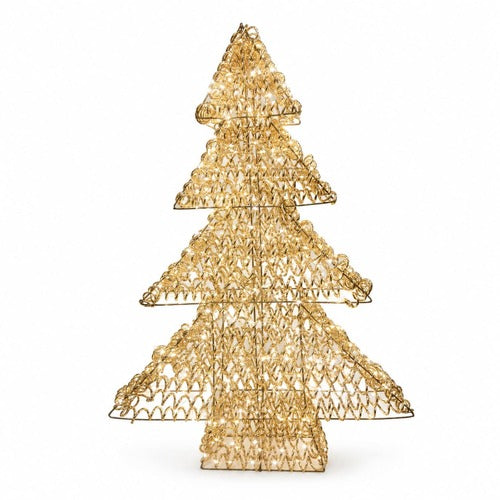 LEDクリスマスツリーオブジェ 100cm ゴールド装飾 商品画像|誉PRINTING