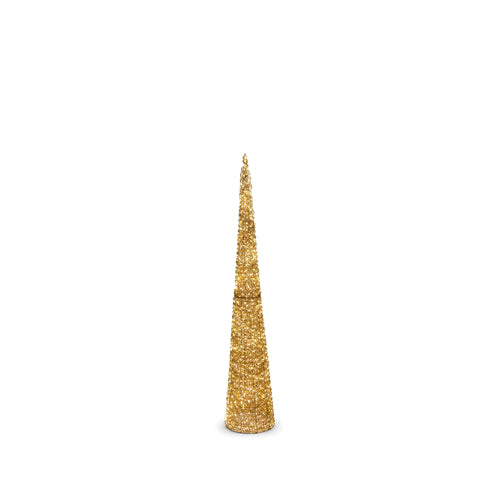 LEDコーン型クリスマスツリーオブジェ 210cm ゴールド装飾 商品画像|誉PRINTING