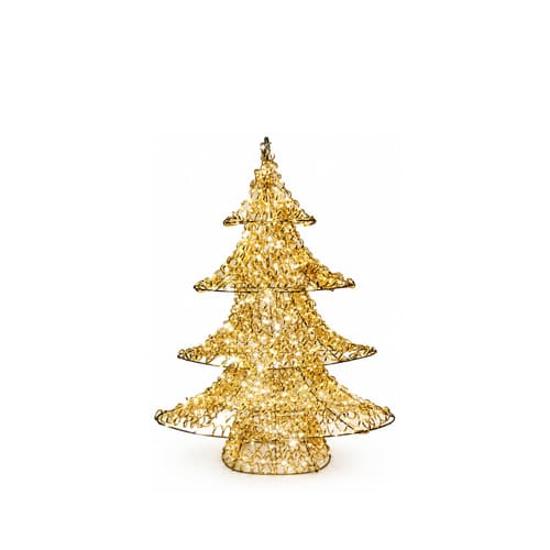 LEDクリスマスツリーオブジェ 中サイズ ゴールド装飾 商品画像|誉PRINTING
