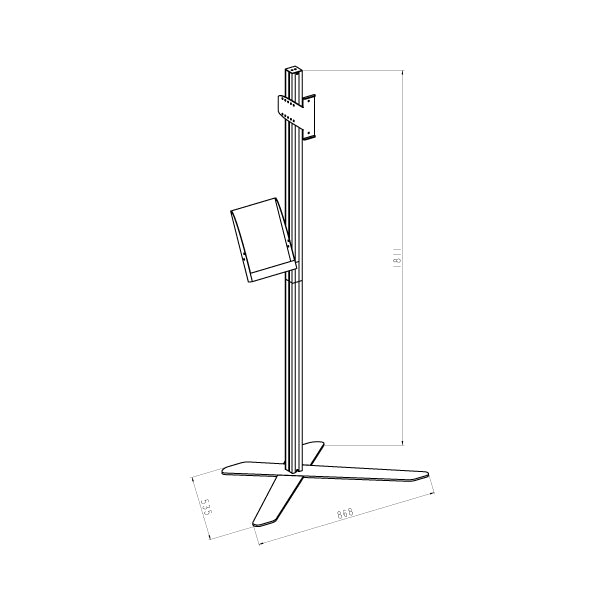 セゴライトボックス(内照式バックパネル)用モニタースタンド