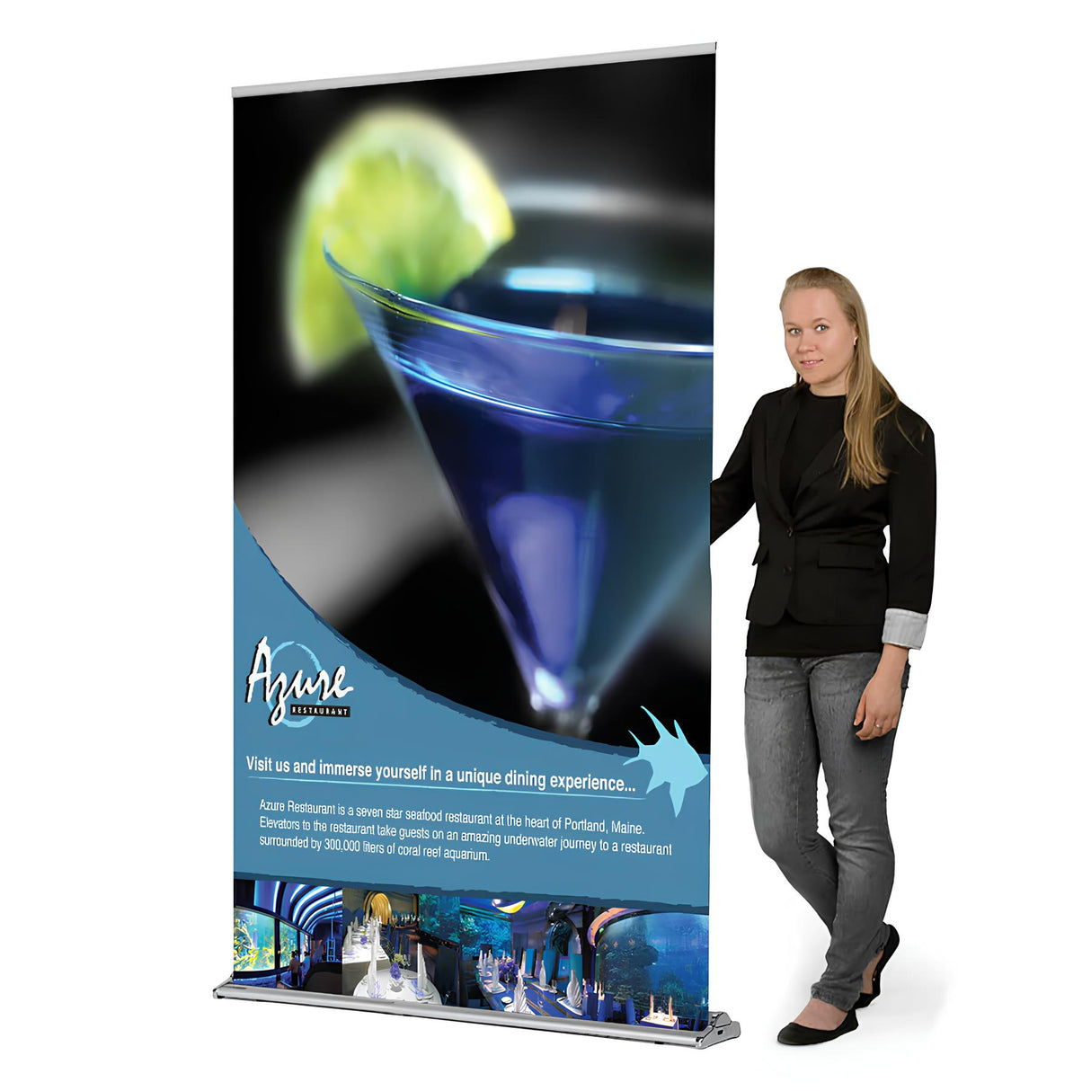 ロールアップバナー・クイックスクリーン エコノミ120(W1200)|誉PRINTING