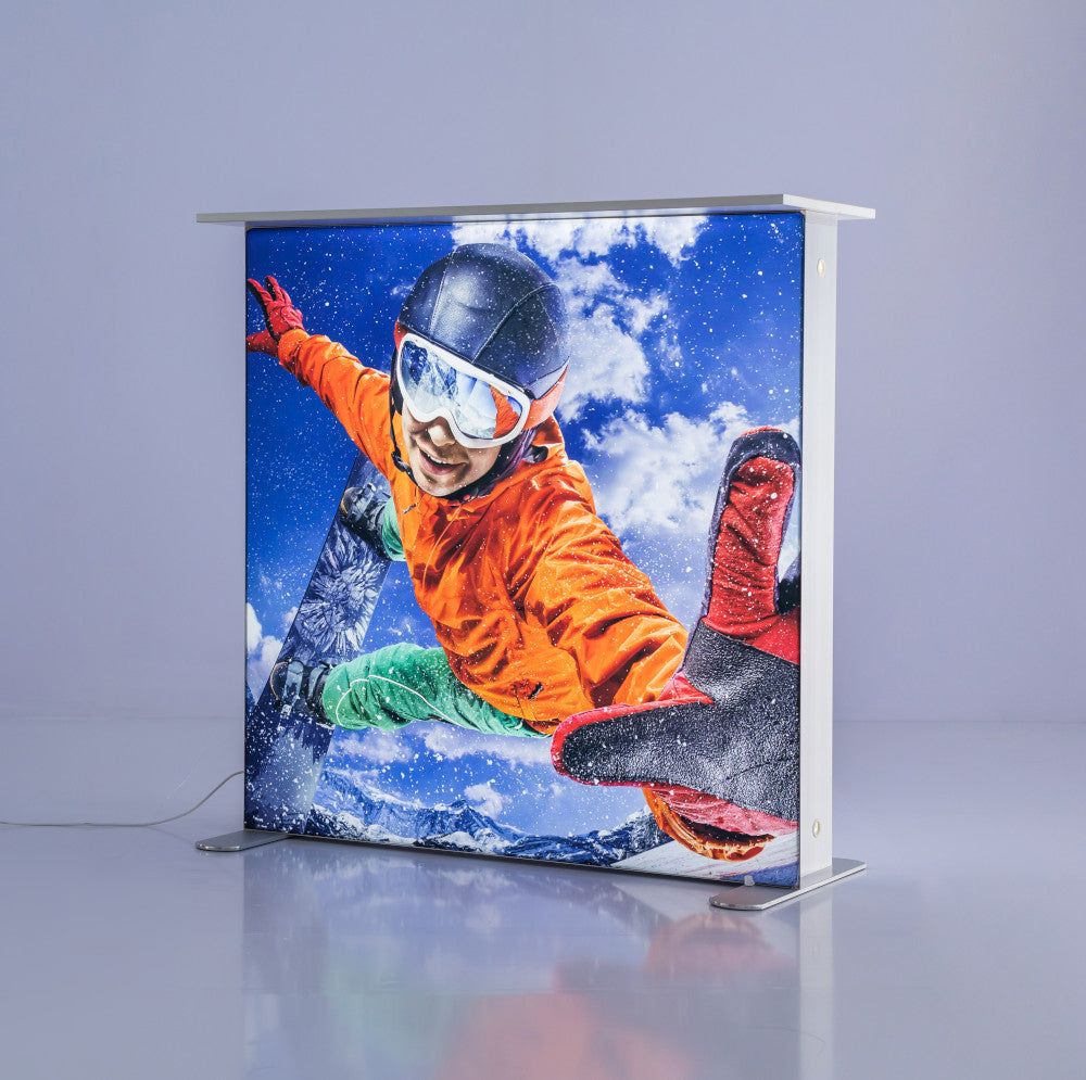 セゴLED内照式バックパネル カウンター100×100用天板のみ|誉PRINTING