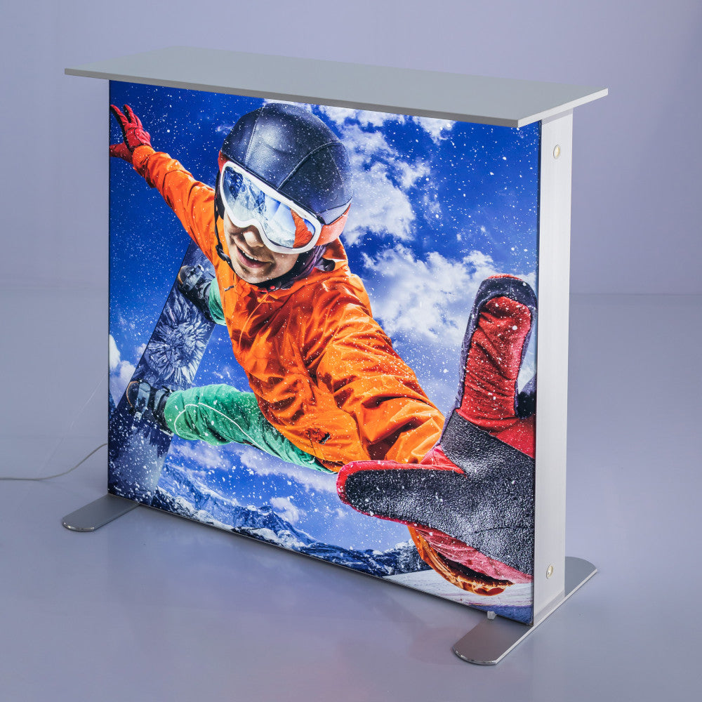 セゴLED内照式バックパネル カウンター100×100用天板のみ|誉PRINTING