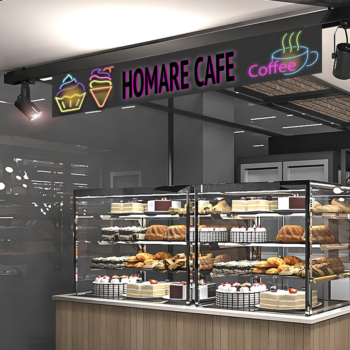 ネオン風LEDライト cafe