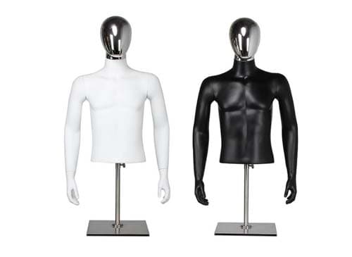 【メタルヘッド】ハーフボディ 男性/女性マネキン|誉PRINTING