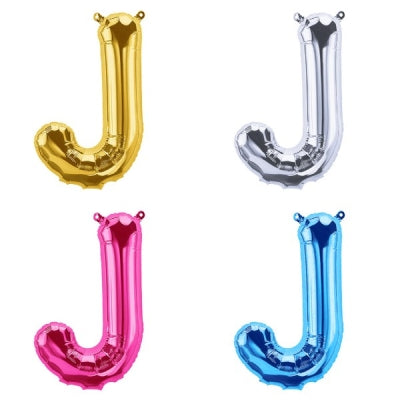 プレミアムレターバルーン (ローズゴールド,ゴールド,シルバー,マゼンタ,ブルー)(16",34")「J」|誉PRINTING