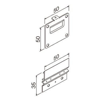 石こうボード・ベニヤ・木壁用 引掛け金具 小型商品用(2コセット)|誉PRINTING