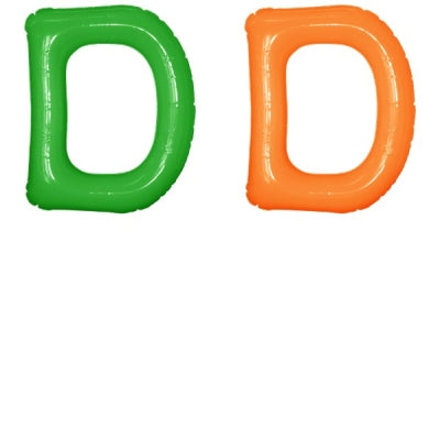 エアポップレターバルーン (ピンク,レッド,ブルー,イエロー,グリーン,オレンジ) 「D」|誉PRINTING