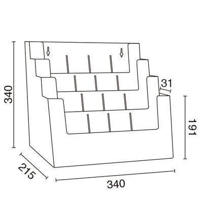 カタログホルダー 4C330 A4ヨコ 4段|誉PRINTING