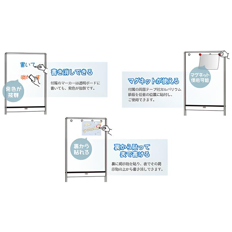 <国産>脚付透明ボード(片面)|誉PRINTING