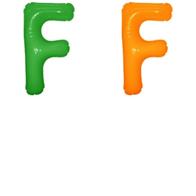 エアポップレターバルーン (ピンク,レッド,ブルー,イエロー,グリーン,オレンジ) 「F」|誉PRINTING