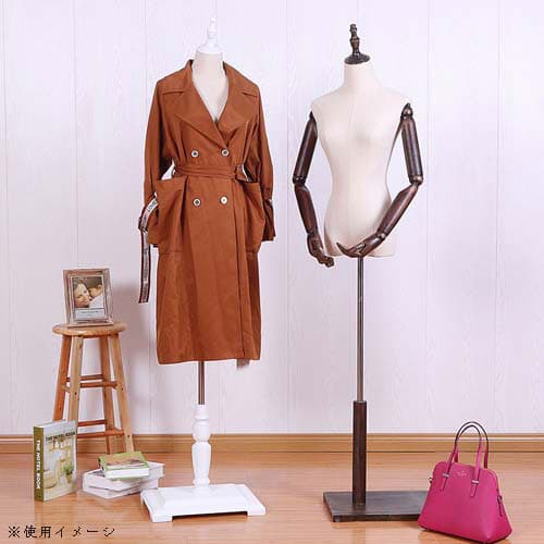 【リネン素材×木製アーム】女性 ハーフボディマネキン A|誉PRINTING