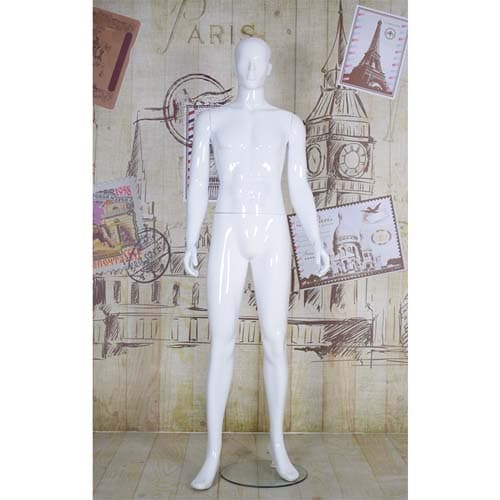 全身 男性リアルマネキン【グロスホワイト】|誉PRINTING