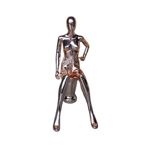 座りポーズ 女性マネキン【ゴールド / ローズゴールド / シルバー】|誉PRINTING