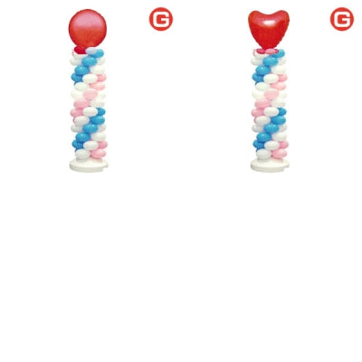 9"クラスタータワーキットG 2ホワイトxピンクxライトブルーx(Bパールライトブルー,Pパールピンク,Yパールイエロー,Rパールレッド,RHレッド)|誉PRINTING