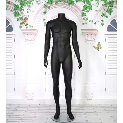 ヘッドレス 男性マネキン【マットブラック】02|誉PRINTING