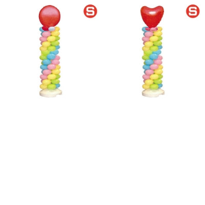 9"クラスタータワーキットS ピンクxLブルーxライムグリーンxイエローx(Bパールライトブルー,Pパールピンク,Yパールイエロー,Rパールレッド,RHレッド)|誉PRINTING