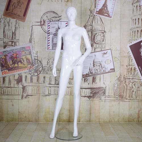全身 女性リアルマネキン【グロスホワイト】|誉PRINTING
