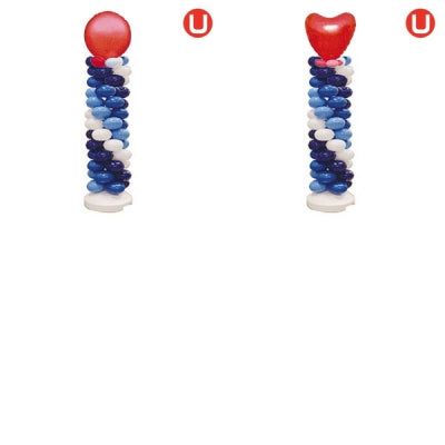 9"クラスタータワーキットU ホワイトxライトブルーxダークブルーxディープブルーx(Bパールライトブルー,Pパールピンク,Yパールイエロー,Rパールレッド,RHレッド)|誉PRINTING