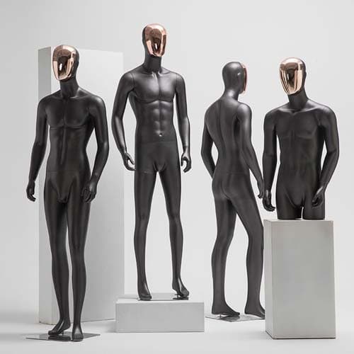 【メタルヘッド×ブラック】全身 男性マネキン|誉PRINTING