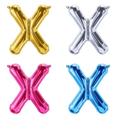 プレミアムレターバルーン (ローズゴールド,ゴールド,シルバー,マゼンタ,ブルー)(16",34")「X」|誉PRINTING