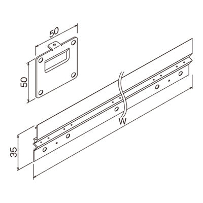 石こうボード・ベニヤ・木壁用 引掛け金具 大型商品用|誉PRINTING