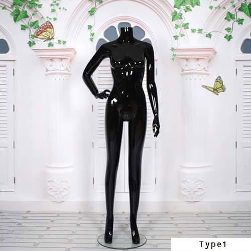 ヘッドレス 女性マネキン【グロスブラック】|誉PRINTING