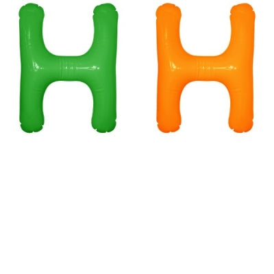 エアポップレターバルーン (ピンク,レッド,ブルー,イエロー,グリーン,オレンジ) 「H」|誉PRINTING