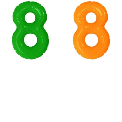 エアポップレターバルーン (ピンク,レッド,ブルー,イエロー,グリーン,オレンジ) 「8」|誉PRINTING