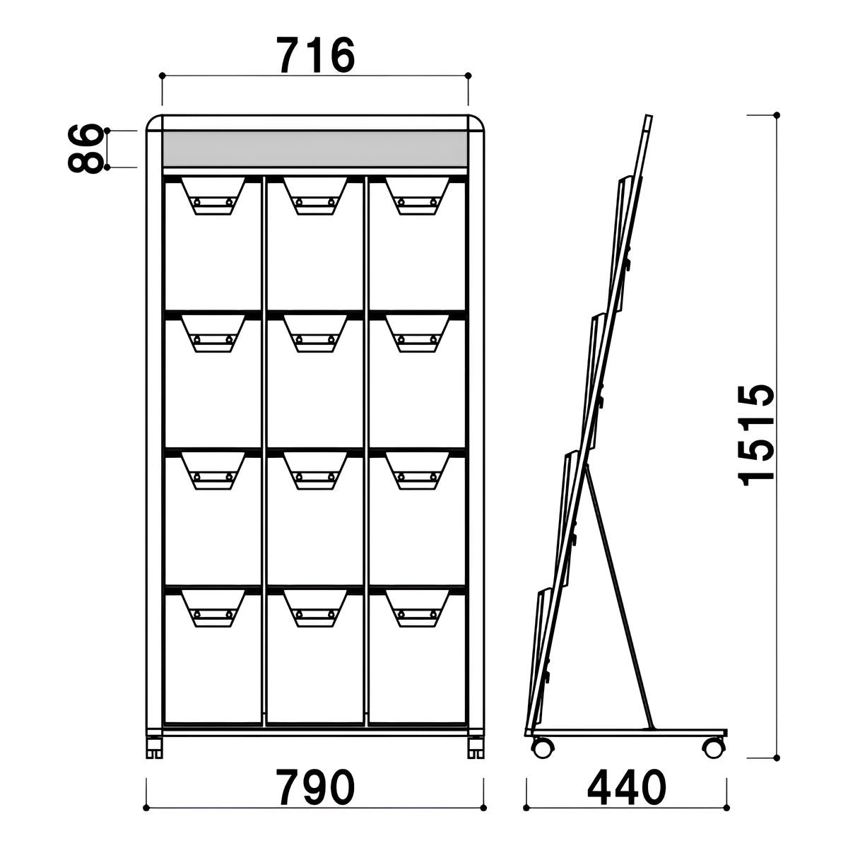 樹脂ラックスタンド4段|誉PRINTING
