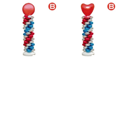 9"クラスタータワーキットB 2MシルバーxMブルーxMレッドx(Bパールライトブルー,Pパールピンク,Yパールイエロー,Rパールレッド,RHレッド)|誉PRINTING