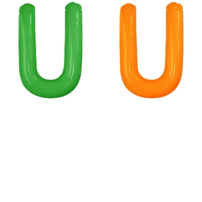エアポップレターバルーン (ピンク,レッド,ブルー,イエロー,グリーン,オレンジ) 「U」|誉PRINTING