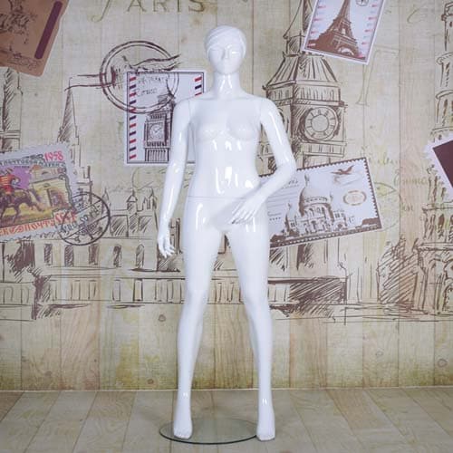 全身 女性リアルマネキン【グロスホワイト】02|誉PRINTING