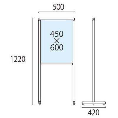 メッセージスタンド両面ホワイトボード (直立・両面スタイル)|誉PRINTING