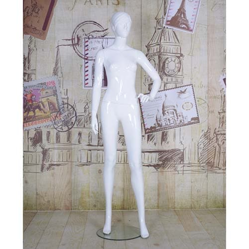 全身 女性リアルマネキン【グロスホワイト】|誉PRINTING