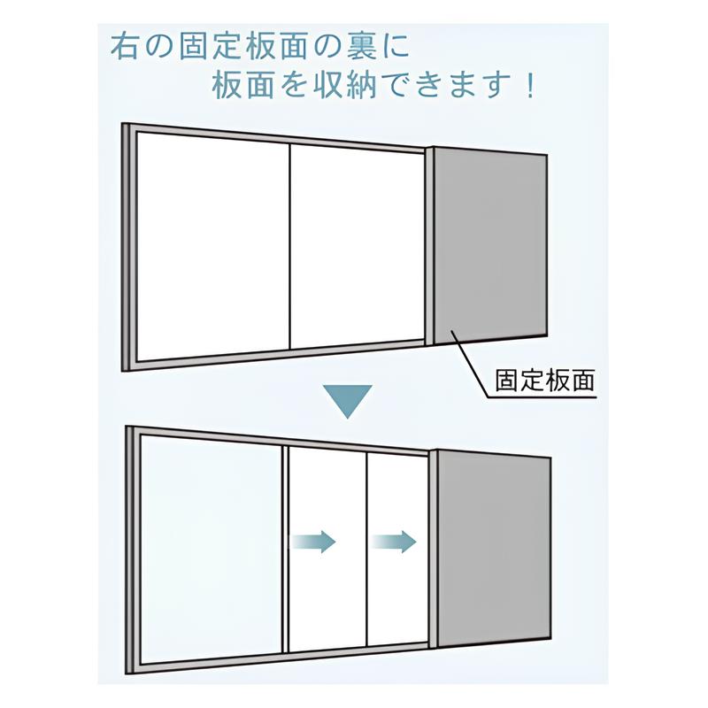 <国産>ビジネス引分 全面ホーローホワイトボード(片面)|誉PRINTING