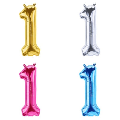 プレミアムレターバルーン (ローズゴールド,マゼンタ,ブラック)(16",34")「1」|誉PRINTING