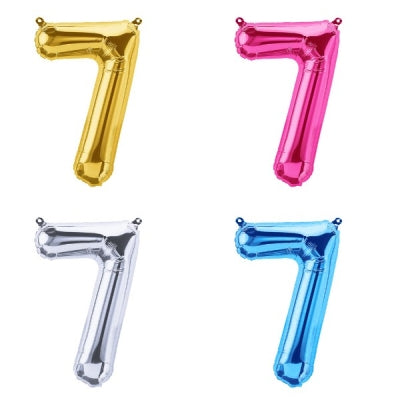 プレミアムレターバルーン (ローズゴールド,ゴールド,シルバー,マゼンタ,ブルー,ブラック)(16",34")「7」|誉PRINTING