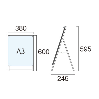 ポスター用スタンド看板 A3縦片面 フレーム/ブラック|誉PRINTING