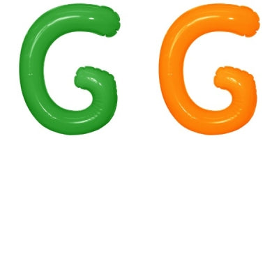 エアポップレターバルーン (ピンク,レッド,ブルー,イエロー,グリーン,オレンジ) 「G」|誉PRINTING