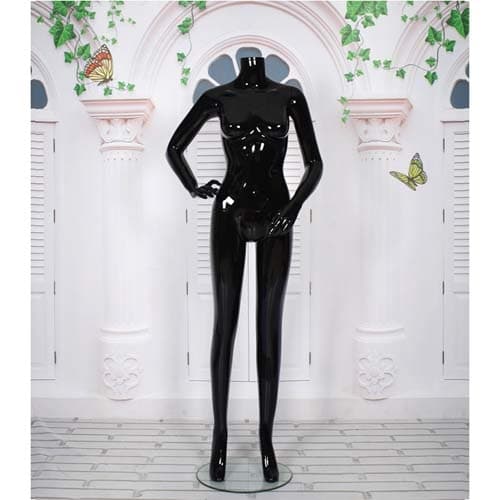 (全身/ヘッドレス) 女性マネキン【グロスブラック】02|誉PRINTING
