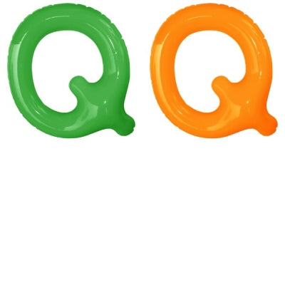 エアポップレターバルーン (ピンク,レッド,ブルー,イエロー,グリーン,オレンジ) 「Q」|誉PRINTING