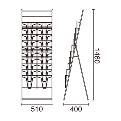 カタログスタンド A4 10段 2列|誉PRINTING